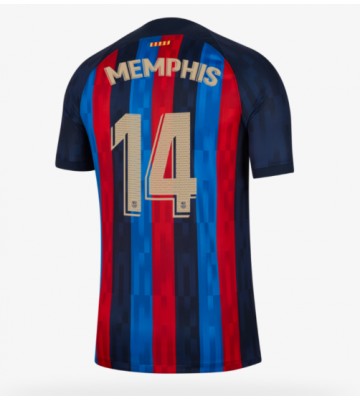 Barcelona Memphis Depay #14 Hjemmedrakt 2022-23 Kortermet